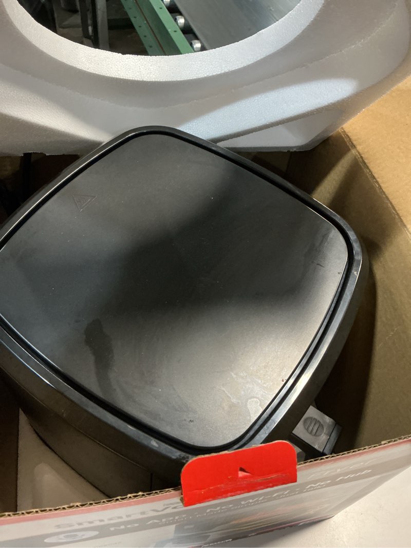Condition photo showing As Is for Emerson SmartVoice 5.3QT 6-in-1 Air Fryer, 1000+ Voice Control Commands, 100+ Recognized Food, No APP, No WIFI, No Setup, Nonstick Basket, Air Fry, Bake, Reheat, Dehydrate, 1500W