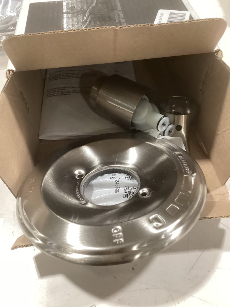 Condition photo showing Good Condition for delta foundations 13 series single-function valve trim kit, brushed nickel handle set for shower faucet system, stainless bt13010-ss (valve not included) stainless valve only