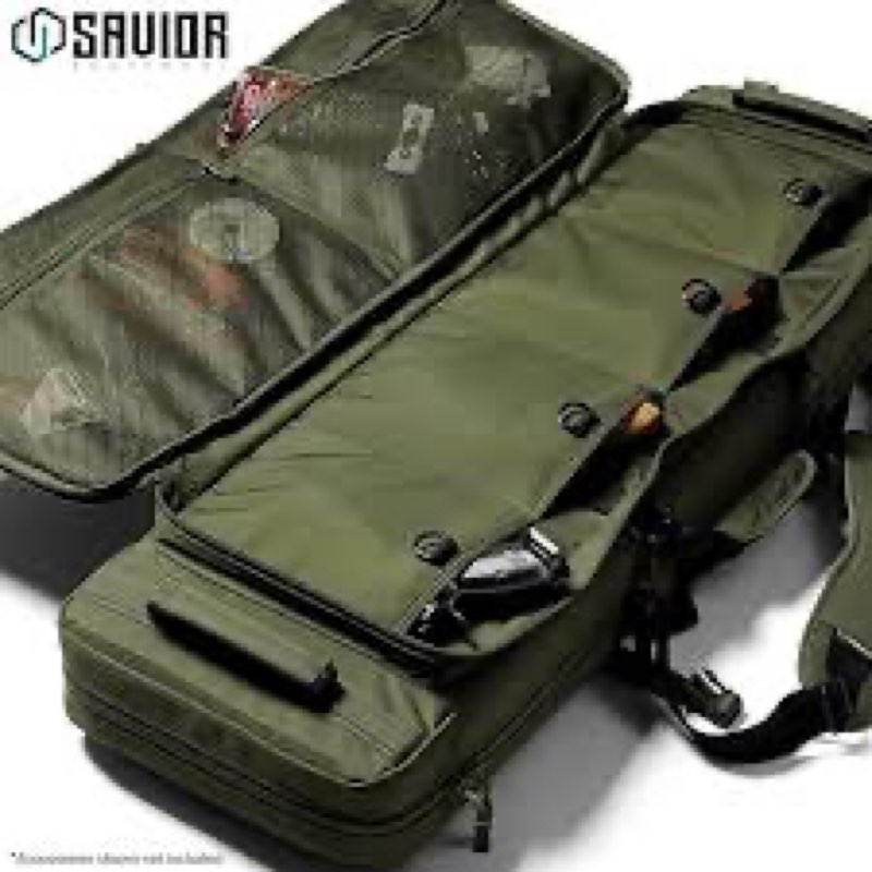 Savior Equipment Specialist Series Tactical Double Long Gun Bag Case Backpack 4 Pistol Handgun Stora