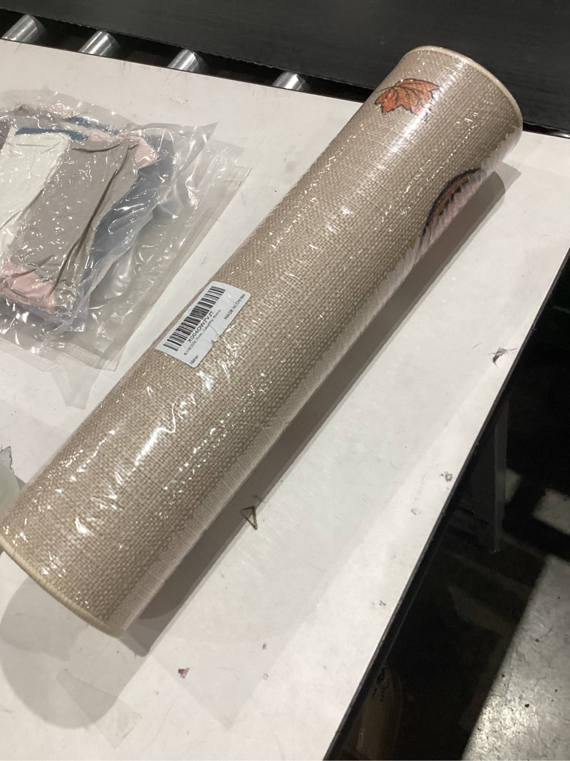 Condition photo showing New/Like New for KIMODE Anti Fatigue Kitchen Mats, Fall Decorations Plaid Kitchen Rugs Sets of 2, Padded Kitchen Floor Mats 17"x47"+17"x29", Pumpkin Rugs for Kitchen Floor, Halloween Decor Indoor Mat for Thanksgiving 17.3"x47"+17.3"x29"--0.47 inches Plaid and Pumpkin