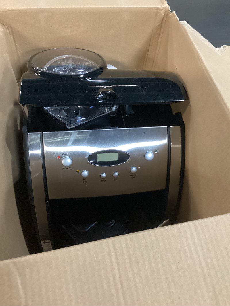 Condition photo showing As Is for cuisinart dgb-550bkp1 automatic coffeemaker grind & brew, 12-cup glass, black
