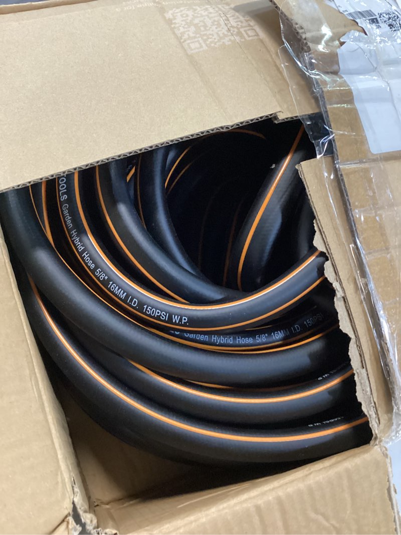 Condition photo showing Good Condition for Giraffe Tools Garden Hose 100ft x 5/8", Water Hose Heavy Duty, Flexible, Lightweight Hybrid Hose with Swivel Handle, Male to Female Fittings, Burst 600 PSI