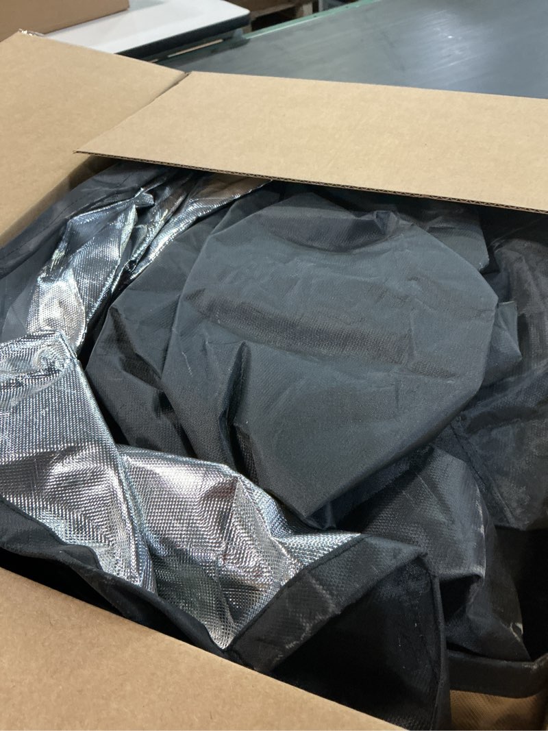 Condition photo showing As Is for XCZ hot tub Cover, with Pump Cover. Suitable for a 77-inch Round hot tub, Insulated/dust-Proof/Water-Proof/Sun-Proof. Black black 79" x 27"
