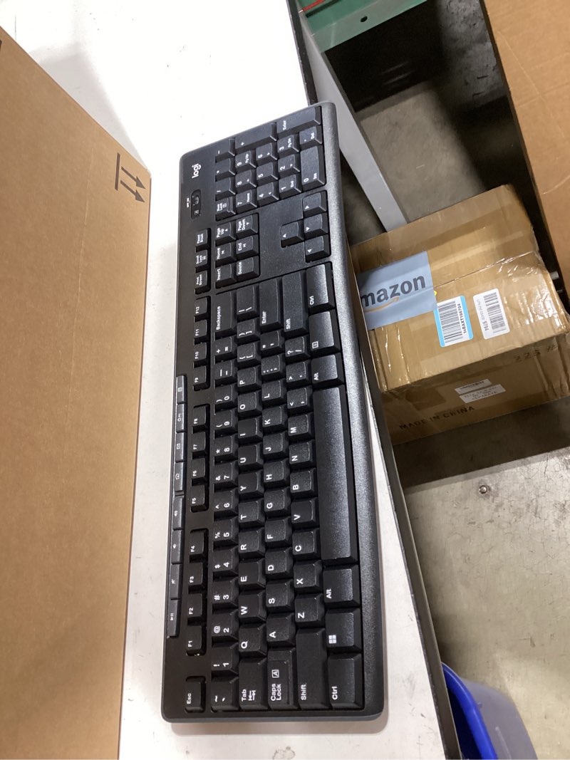 Condition photo showing As Is for logitech mk270 wireless keyboard and mouse combo for windows, 2.4 ghz wireless, compact mouse, 8 multimedia and shortcut keys, 2-year battery life, for pc, laptop - black black 1 pack combo