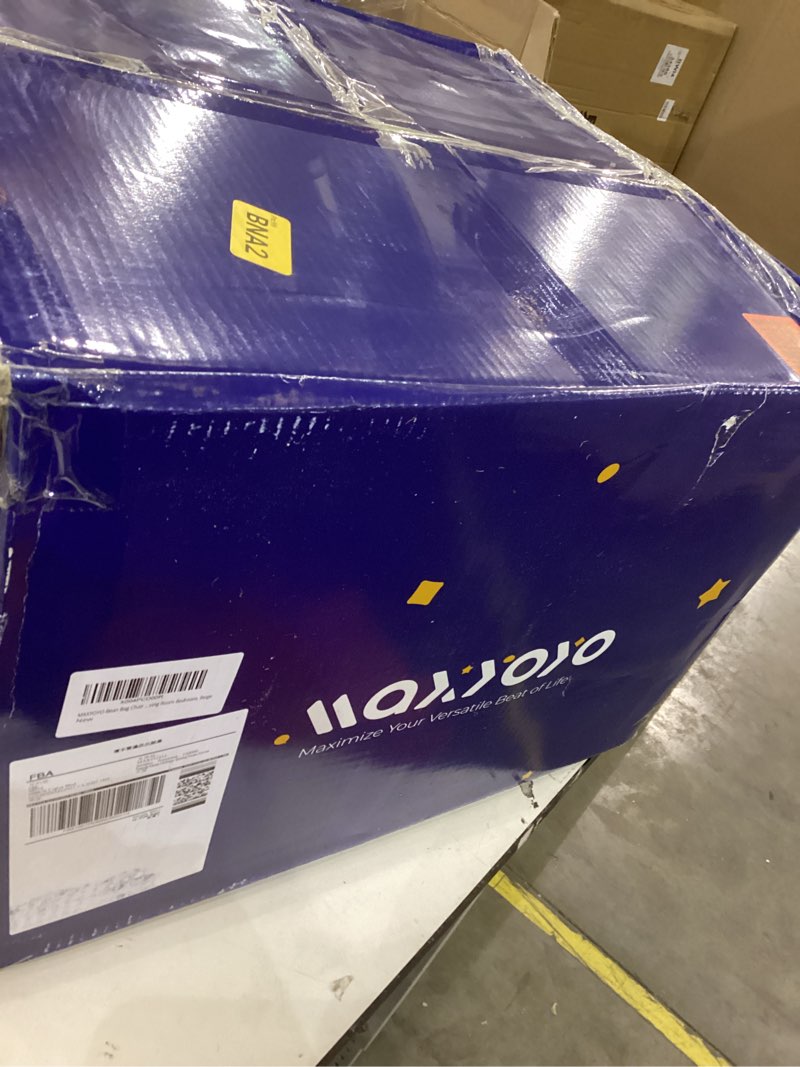 Condition photo showing Good Condition for MAXYOYO Bean Bag Chair with 3 Pillows, Oversized Floral Shaped Bean Bag Sofa for Adults, Ultra Soft Faux Fur Floor Sofa, Large Stuffed Reading Chair for Living Room Bedroom, Beige Round Sofa Beige