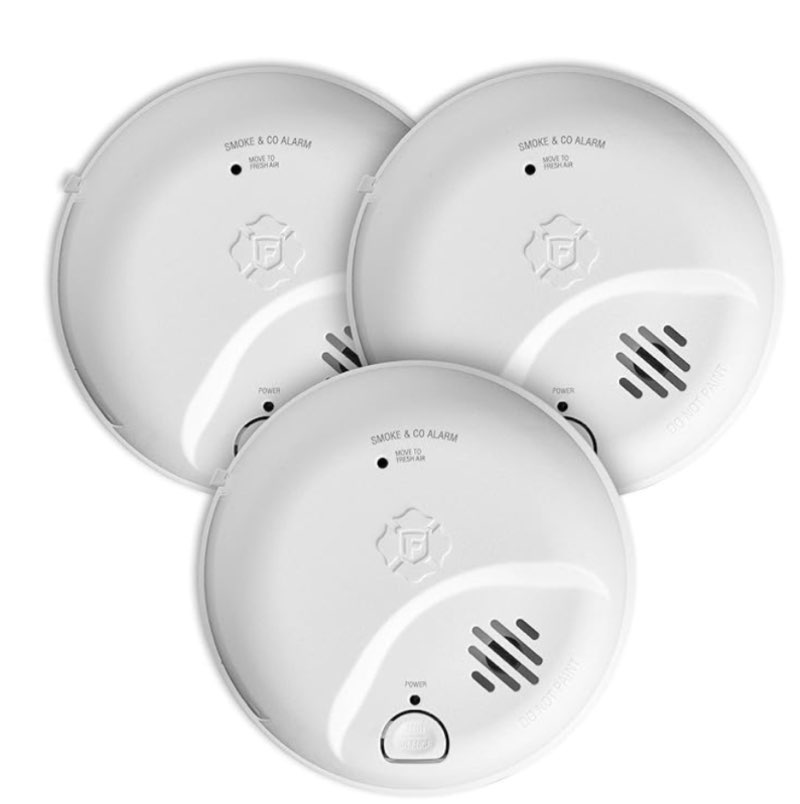First Alert Combination Smoke & Carbon Monoxide Alarm, Battery Operated Detector with Test & Silence Button, SMICO100, 3-Pack