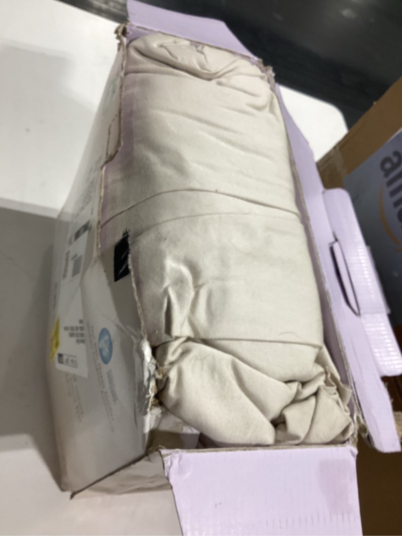 Condition photo showing Good Condition for california design den king size sheet set - 100% organic cotton, crisp percale sheets king size, deep pockets, breathable and durable bedding set - stone (true beige) king 03 - stone (true beige)