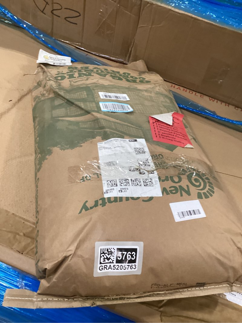 Condition photo showing As Is for new country organics alfalfa meal - certified organic & non-gmo - feed grade - suitable as organic feed supplement - 50 lbs