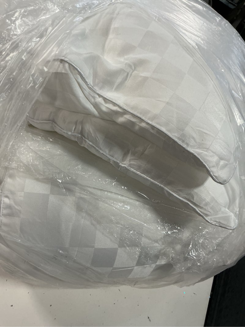 Condition photo showing As Is for pillows standard size set of 4 soft and skin friendly | down alternative pillow for back, stomach or side sleepers, 20x26 inches white standard