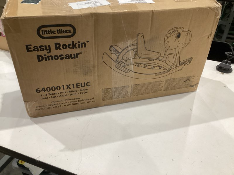 Condition photo showing New/Like New for little tikes easy rockin' dino, age 12 months to 3 years