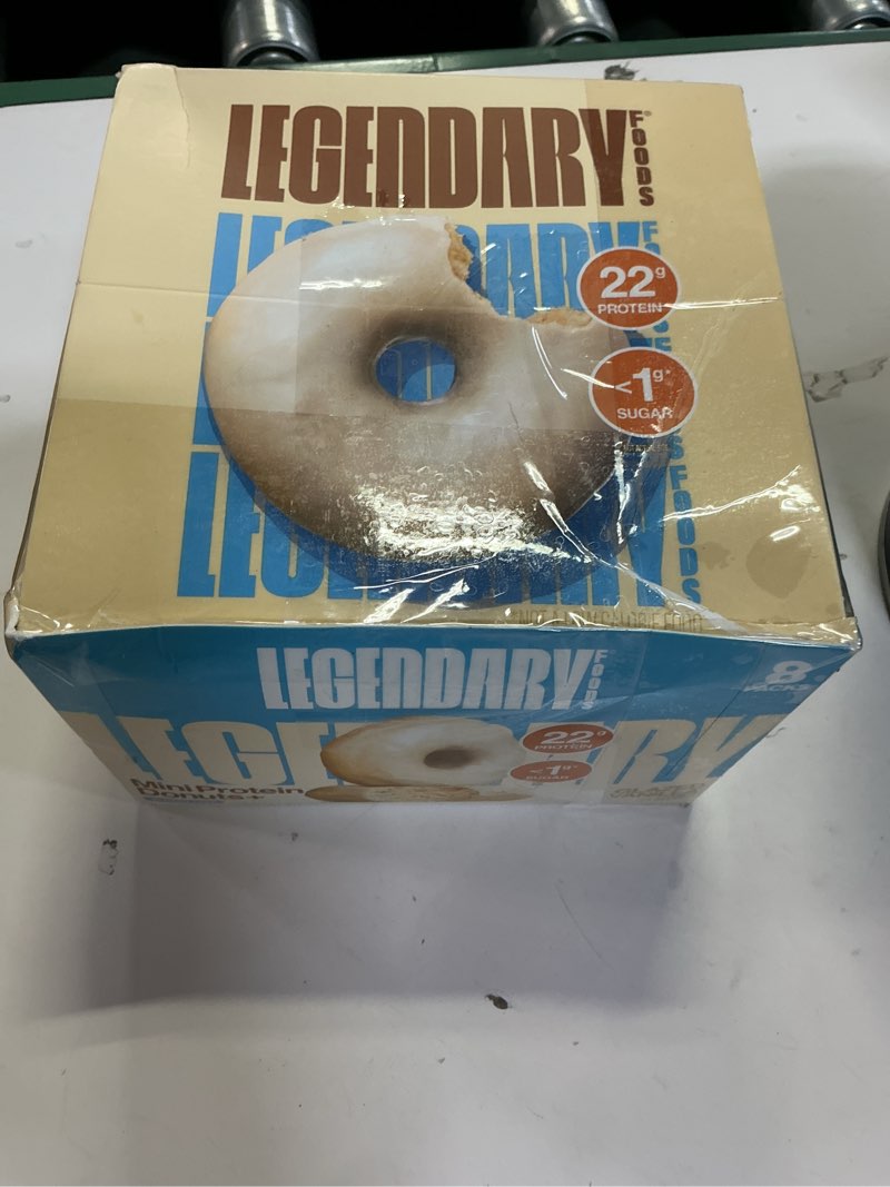 Condition photo showing New/Like New for (Best By 12/22/2026) Legendary Foods Protein Donuts - 22g Protein, Glazed Vanilla, Zero Sugar Snack, Gluten Conscious, Low Carb, Keto Suitable, Diabetic and GLP-1 Diets - 8 Pack with Two Donuts per pack Glazed Vanilla 2 Count (Pack of 8)