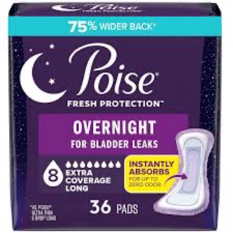 Poise Fresh Protection Overnight Pads 36 Count 