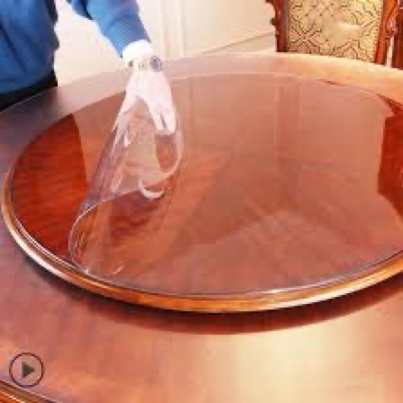 NAP2WELL Clear Round Table Cover Protector 30 Inch, 1.5mm Transparent Plastic Table Protector Waterp