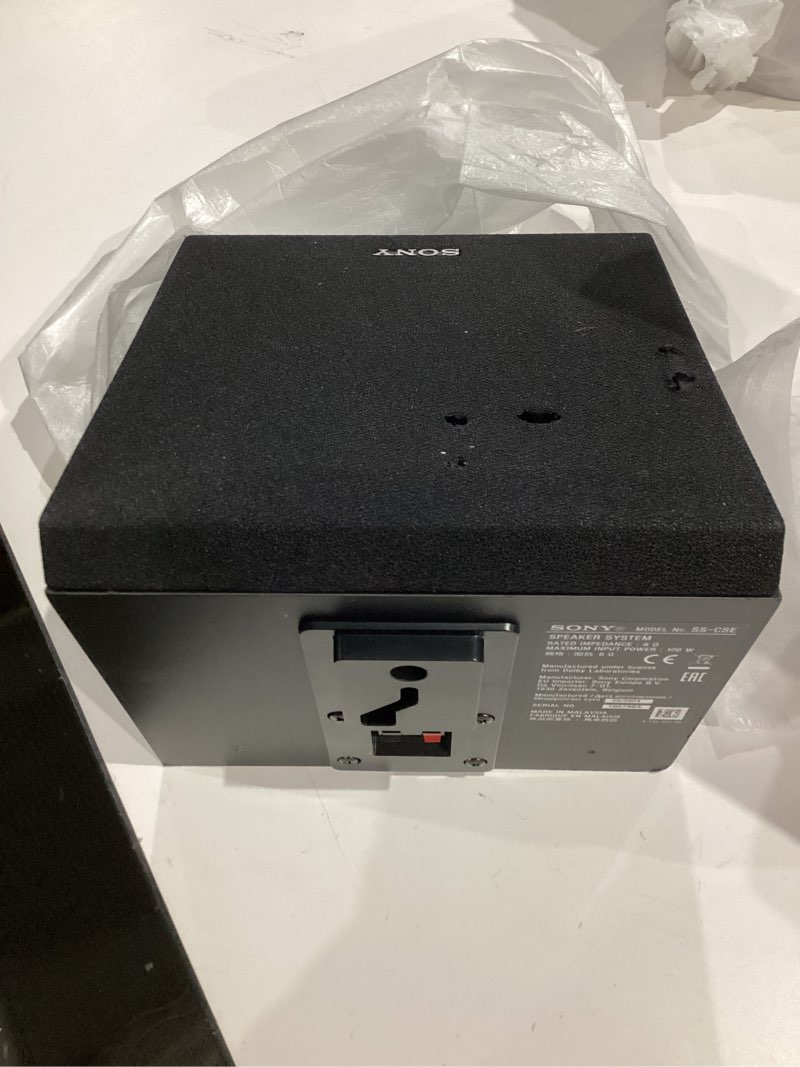 Condition photo showing As Is for Sony SSCSE Dolby Atmos Enabled Speakers (SS-CSE)