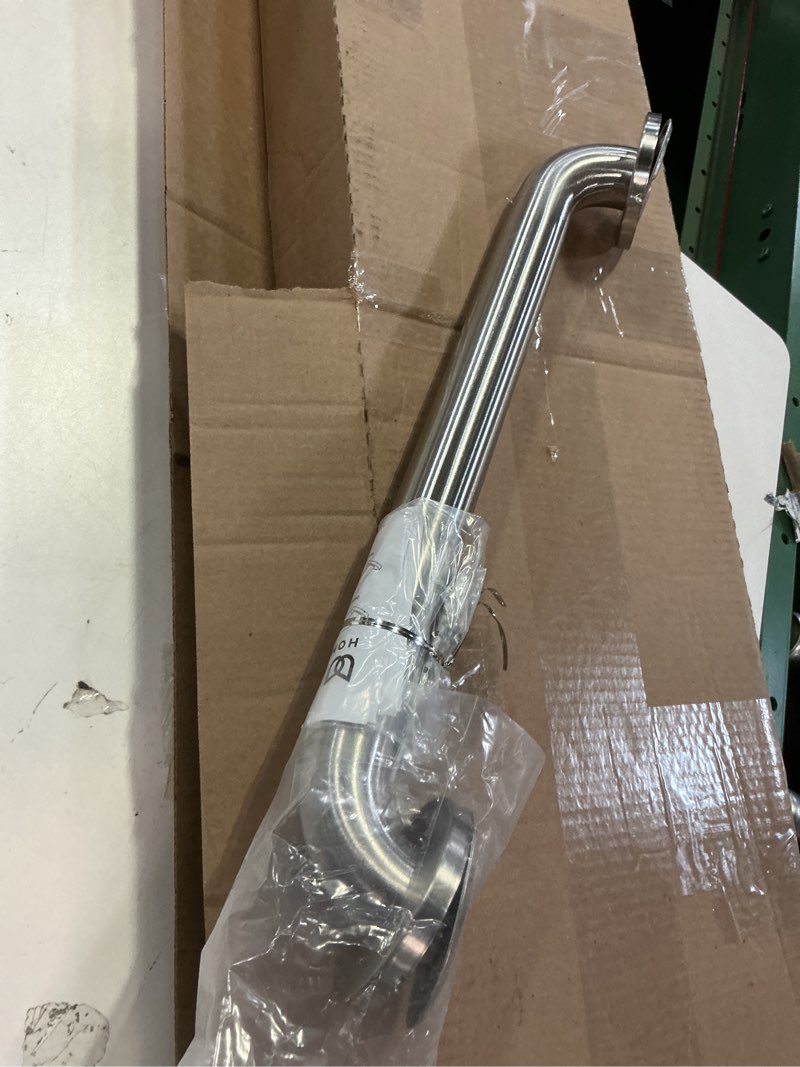 Condition photo showing Good Condition for Moen Home Care Bathroom Safety 18 Inch Stainless Steel Handicap Grab Bar for Bathtub and Shower, Elderly Assistance Product with Concealed Screws, Polished Brass, R8918