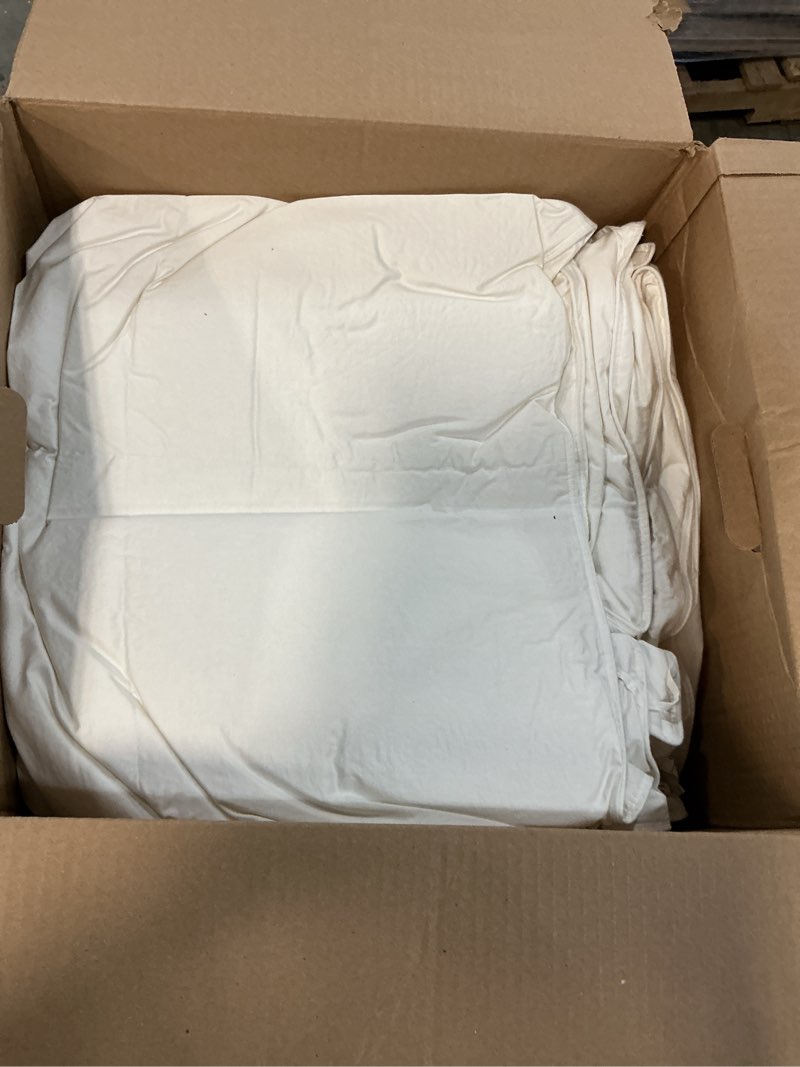 Condition photo showing As Is for lightweight luxe goose down comforter, king/cal king, white