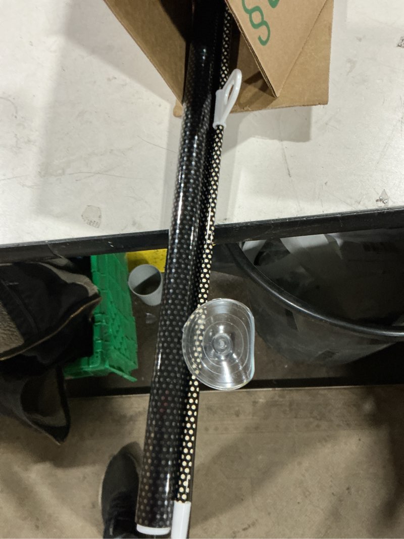 Condition photo showing As Is for Blackout Blind Curtains with Suction Cups for Windows No Drill Cordless Temporary Portable Roller Shades UV Protection PVC Window Shades for Home,Office,Bedroom,Door,Blackout (23''W x49''H, Black) 23"W x 49"H