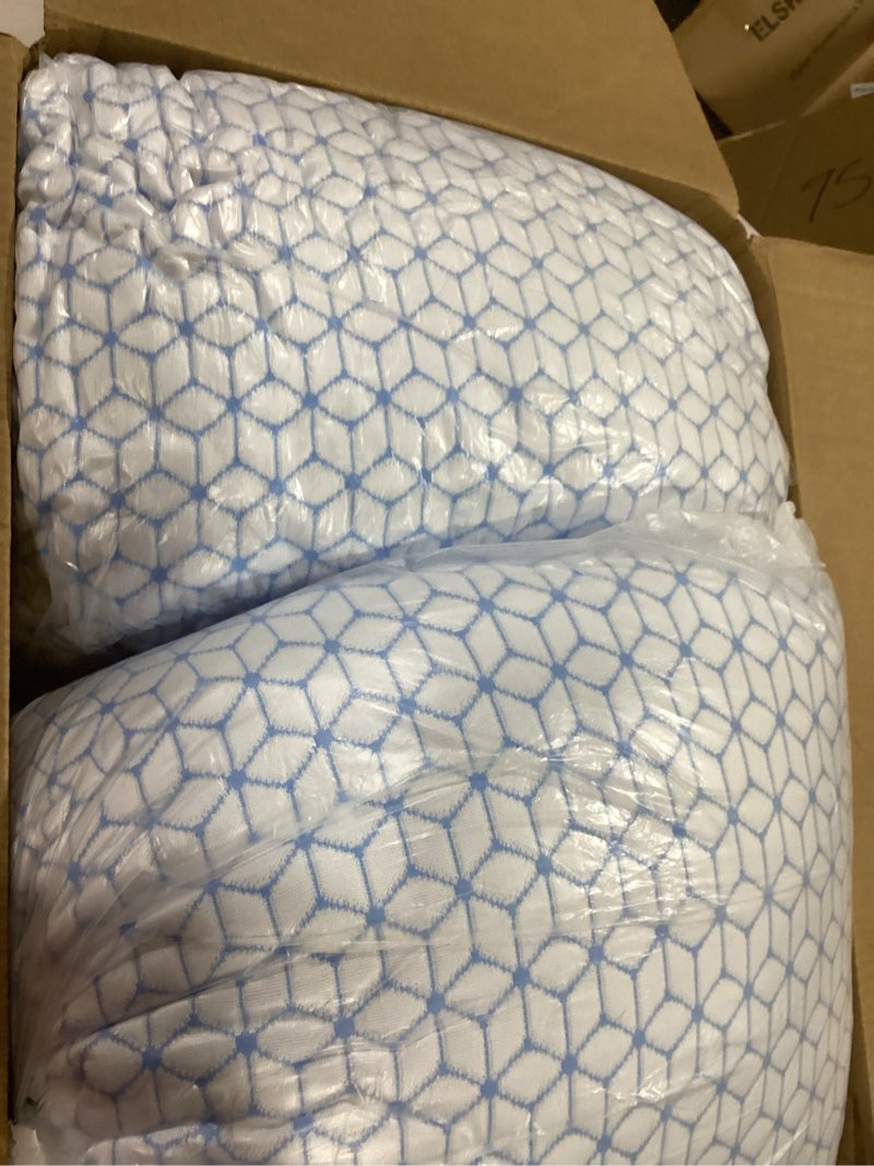 Condition photo showing New/Like New for Shredded Memory Foam Pillows King Size Set of 2, Cooling Pillow Firm and Soft Adjustable for Side Back Stomach Sleepers King (2 Pack)