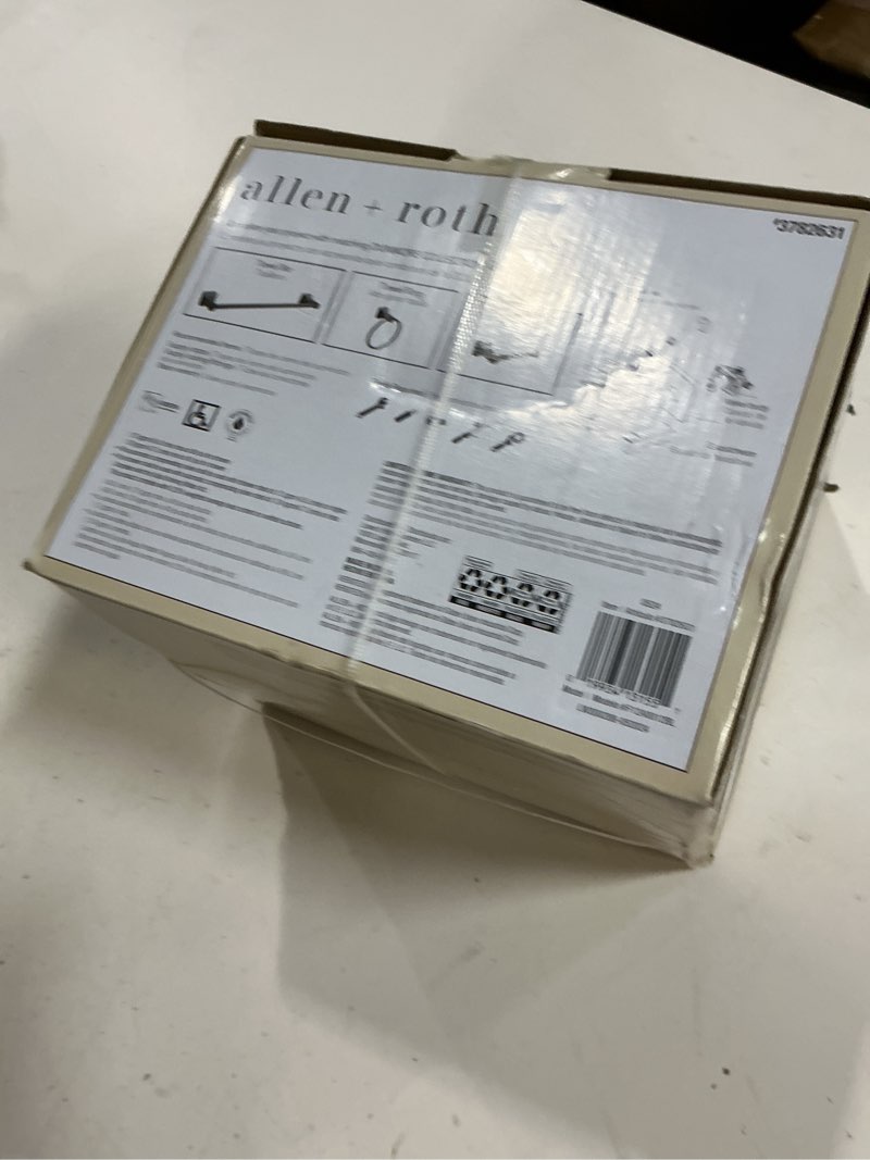 Condition photo showing New/Like New for allen + roth dunmore matte black 1-handle multi-function round bathtub and shower faucet valve included