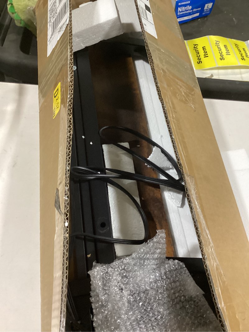 Condition photo showing As Is for GRLEAF 2 Pack Adjustable Height Narrow Console Table with Power Outlets, 78.7" Long Sofa Table with Charging Station Behind Couch Table Entryway Table for Living Room and Hallway – Rustic Brown Rustic Brown 78IN