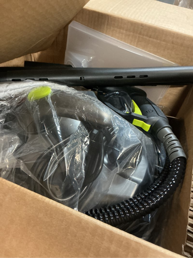 Condition photo showing Good Condition for heavy-duty steam cleaner - 1500w multipurpose handheld floor steamer with 22 accessories 16ft cord for home, car detailing, tile, grout, carpet, wallpaper, upholstery, window, deep cleaning