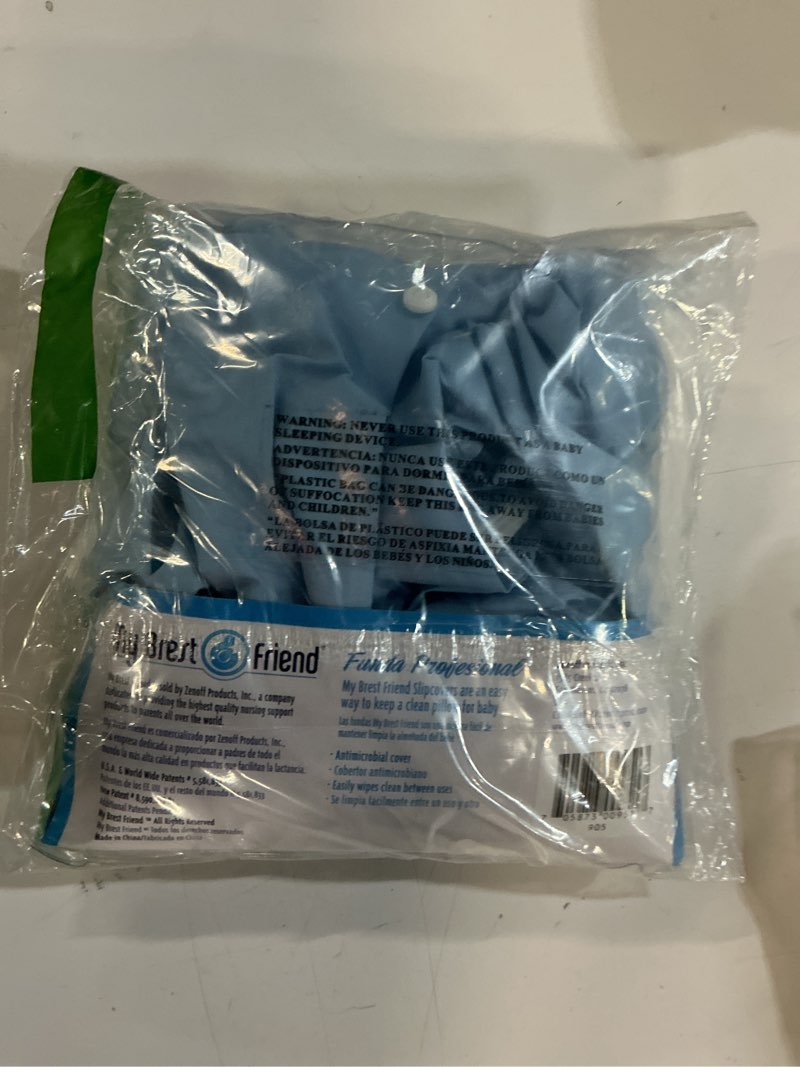 Condition photo showing New/Like New for my brest friend original nursing pillow cover - slipcovers for baby - vinyl, adjustable fit, easy care, durable - original nursing pillow not included, blue