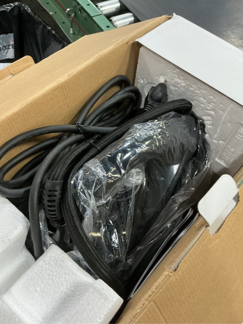 Condition photo showing As Is for sundu pro steam station iron for clothes,1600w professional steam iron with 44 oz tank, 400 microsteam holes, built-in pump, ceramic baseplate,iron lock for easy carry black and gray