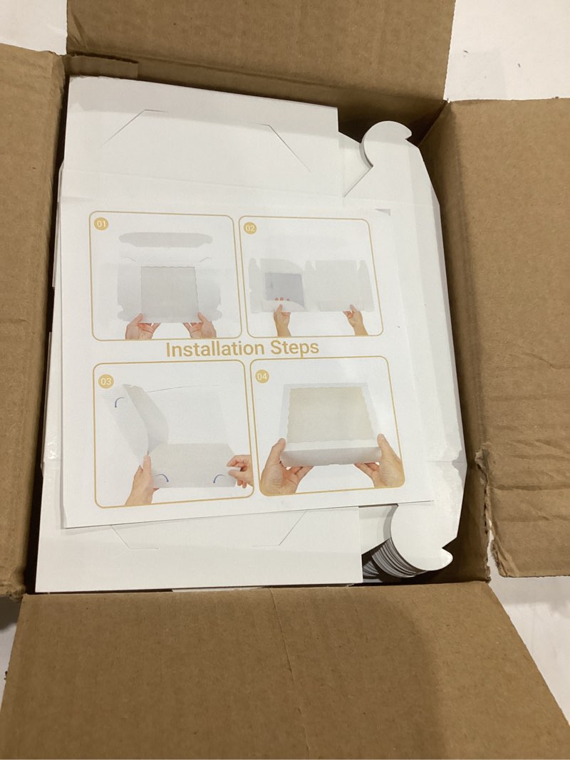 Condition photo showing Good Condition for 100PCS 5x5x2 Inch Cookies Boxes Bakery Boxes Strawberries Boxes Chocolate Bomb Cakesickle Mini Cake Cinnamon Roll Box 100 White