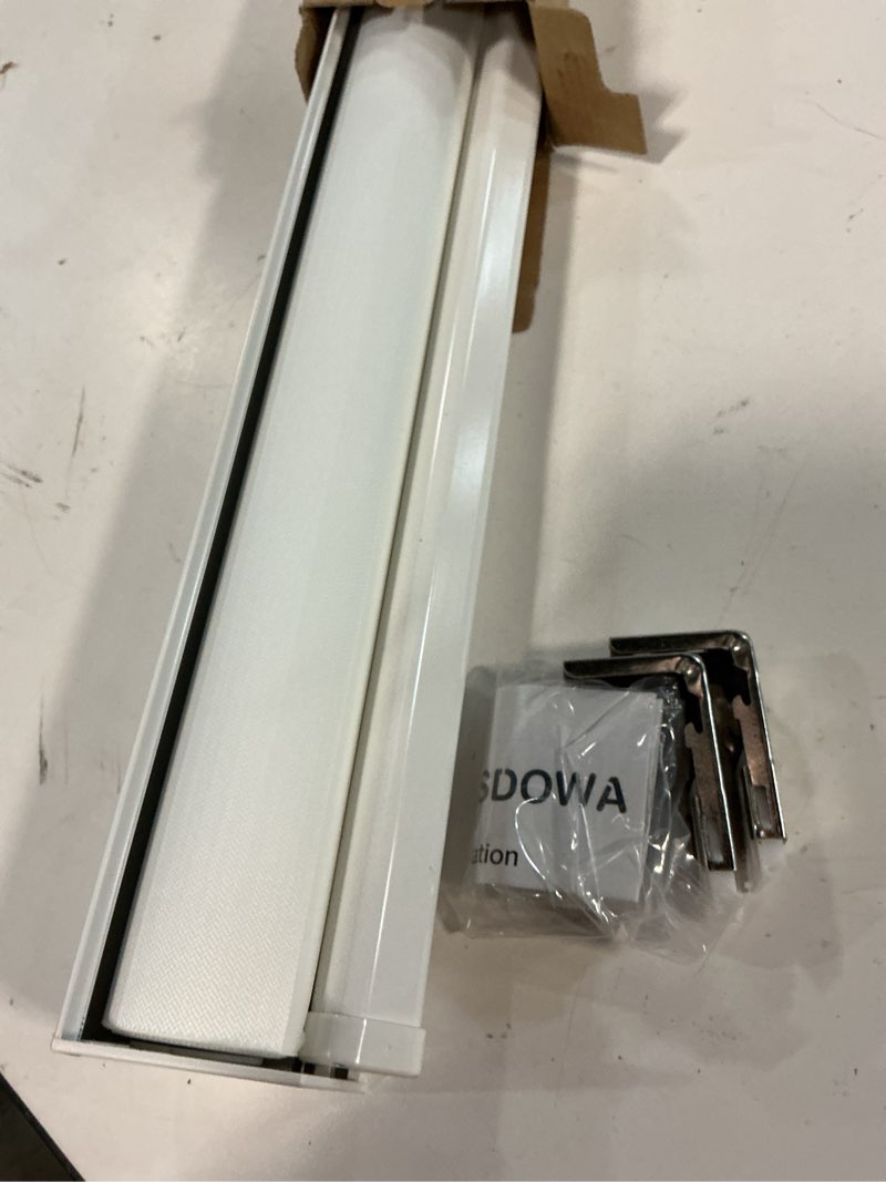 Condition photo showing Good Condition for chrisdowa cordless zebra blinds for windows, dual layer free-stop light filtering window roller shades, pull down privacy zebra shades for home, office, bedroom, door (34" w x 72" h, white) 34"w x 72"h white