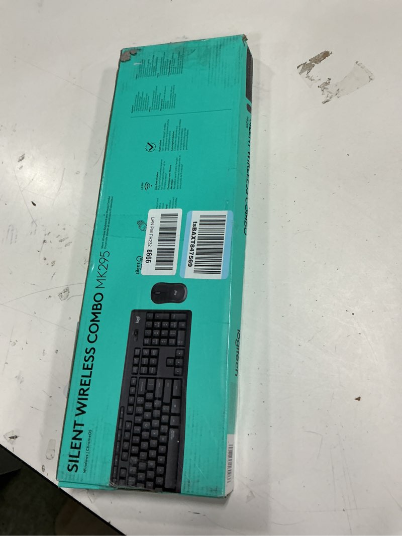 Condition photo showing New/Like New for Logitech MK295 Wireless Mouse & Keyboard Combo with SilentTouch Technology, Full Numpad, Advanced Optical Tracking, Lag-Free Wireless, 90% Less Noise - Graphite