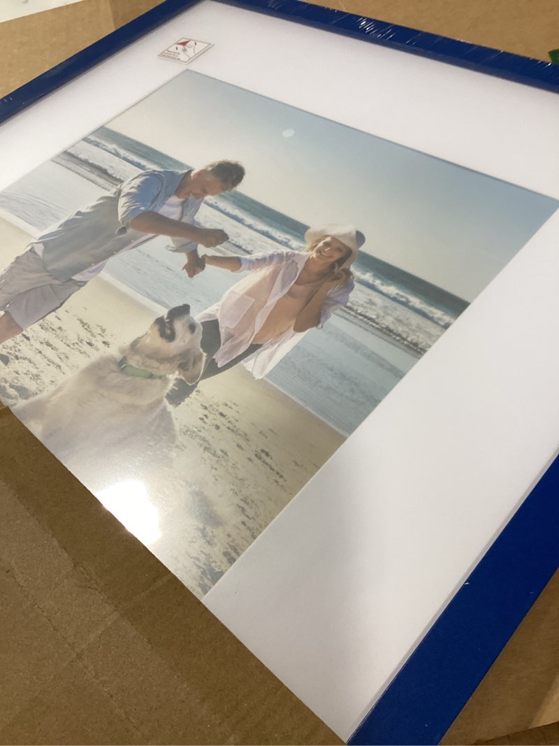 decoruhome 16x20 picture frame, display pictures 11x14 with mat or 16x20 without mat, wall hanging poster frame, royal blue, 1 pack royal blue 16x20