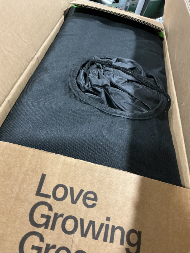 Condition photo showing As Is for vivosun s224 2x2 grow tent, 24"x24"x48" high reflective mylar with observation window and floor tray for hydroponics indoor plant for vs1000 24"x24"x48" black