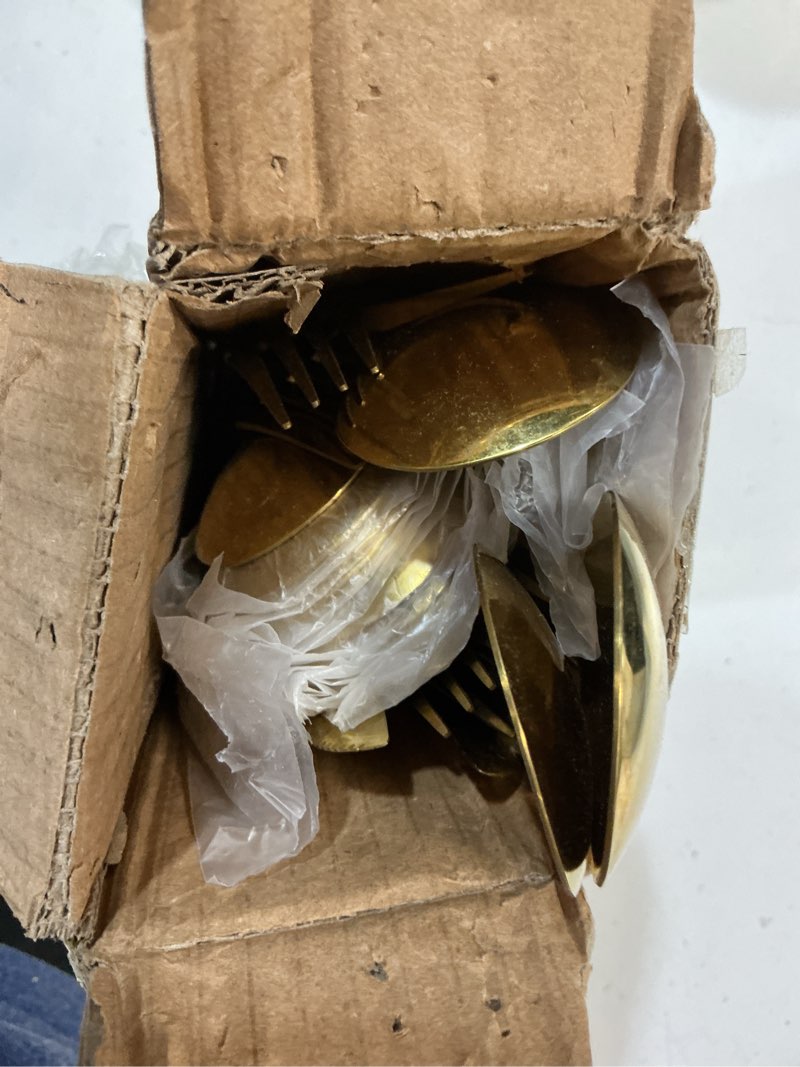 Condition photo showing Good Condition for evanda gold silverware set 60 piece service for 20, titanium gold plated stainless steel flatware set, knives forks spoons cutlery set for wedding, parties, birthday, restauroom, dishwasher safe 2. 60 pieces b