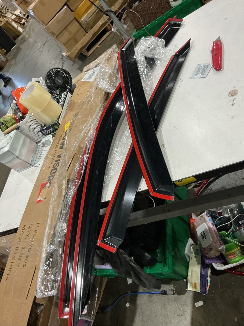 Condition photo showing As Is for window visors rain guards for 2022 2023 2024 2025 2026 honda civic, out-channel window vent wind deflectors visors shades for 22 23 24 25 26 civic, for sedan only 2022-2026 honda civic sedan