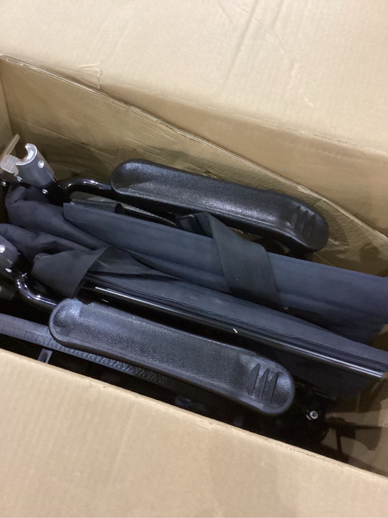 Condition photo showing As Is for Karman 24 pounds LT-980 Ultra Lightweight Wheelchair Black