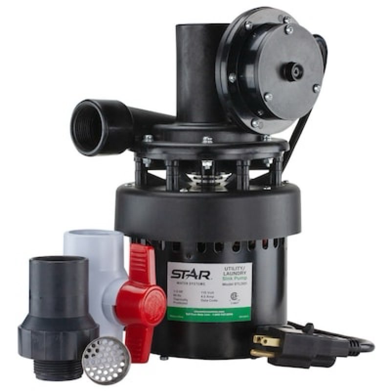 zoeller 1/3-hp 115 -volt 22-gallon thermoplastic electric utility pump