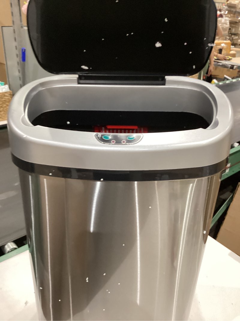 Condition photo showing Good Condition for sensorcan 13 gallon stainless steel touchless trash can with absorbx odor filter and removable wheels  