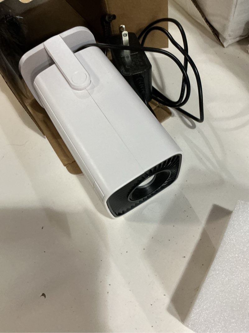 Condition photo showing New/Like New for mini projector, portable projector 4k & full hd 1080p support, 270° rotation outdoor projector, movie projector compatible with smartphone, tv stick, laptop, ps4, hdmi, usb ivory