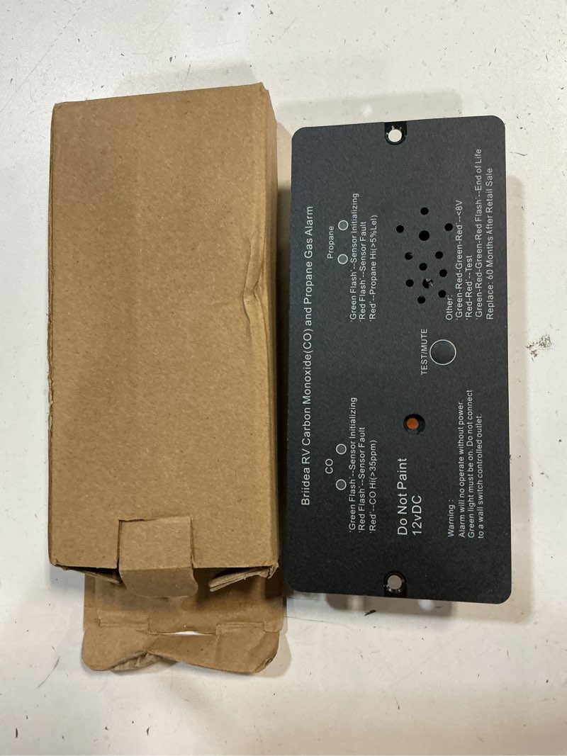 Condition photo showing Good Condition for rv carbon monoxide & propane gas alarm, briidea dual lp/co alarm with separate led indicator light, metal housing, 100db loud alert, flush mount, compatible replacement for safe-t-alert 30-442 series 6.4in*2.6in*0.6in