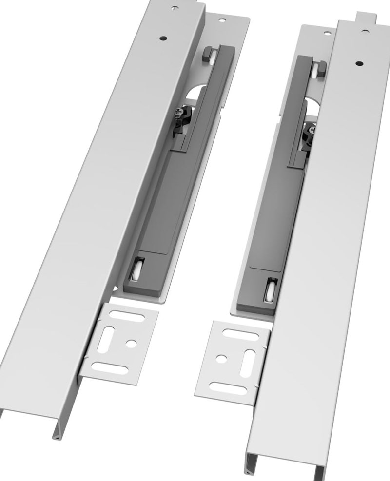 vadania 20" undermount drawer slide, soft close, bottom mounted & bottom support, 88 lb load capacity, 3-fold full extension, invisible drawer slies,1 pair(2-pack) 20 inch soft close