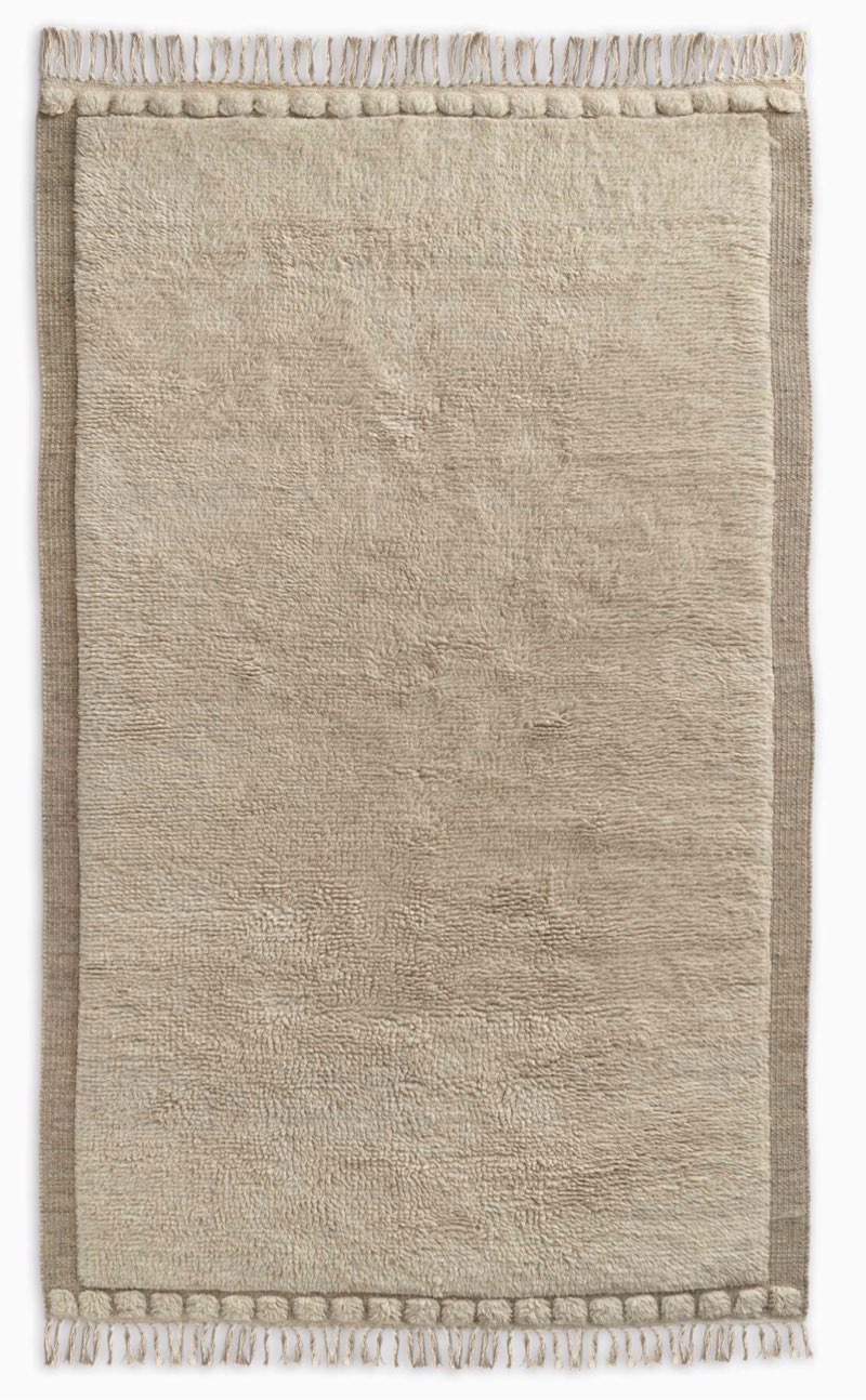Saje Wool Shag Rug, 8' x 10', Neutral