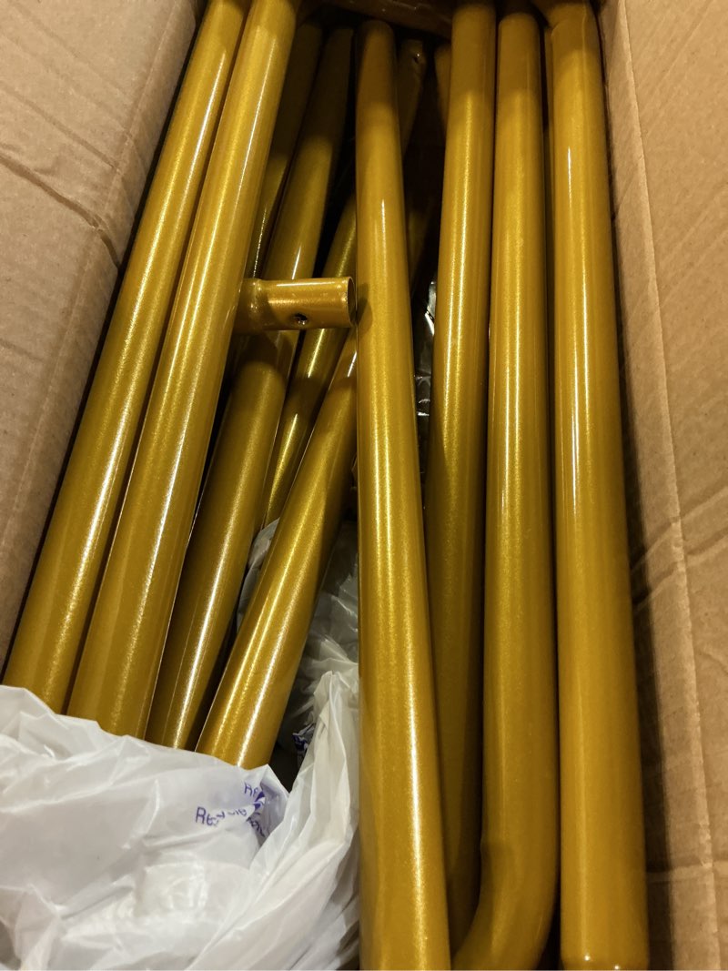 Condition photo showing Good Condition for wellsign wedding welcome sign holder, 68”x31”x 20” welcome to our wedding sign adjustable display stand with 4 leather hanging straps,gold easel stand personalized for baby bridal valentine gold 68”x31”x 20”