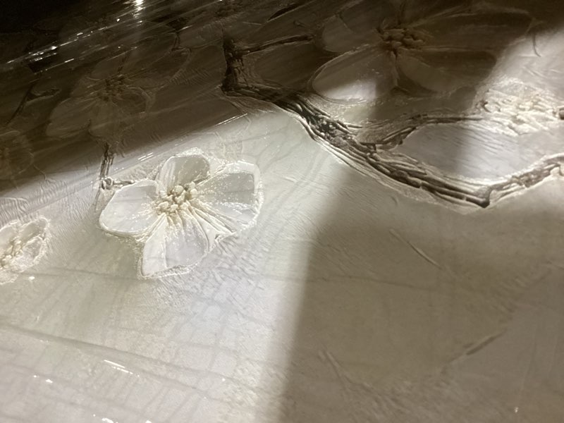 Large White Flower Canvas Wall Art 3D Texture Plant Floral painting Decor Pictures Minimalist Botani