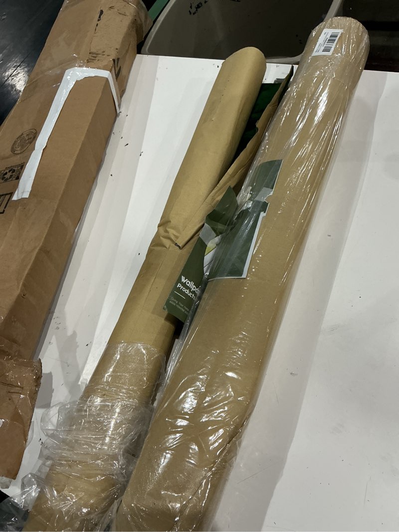 Condition photo showing As Is for yenhome 30" x49.16ft emerald green velvet textured peel and stick wallpaper vintage crinkle velvet fabric self adhesive removable wall covering for bedroom accent walls drawer liners dresser cabinets 30" x 590" emerald green