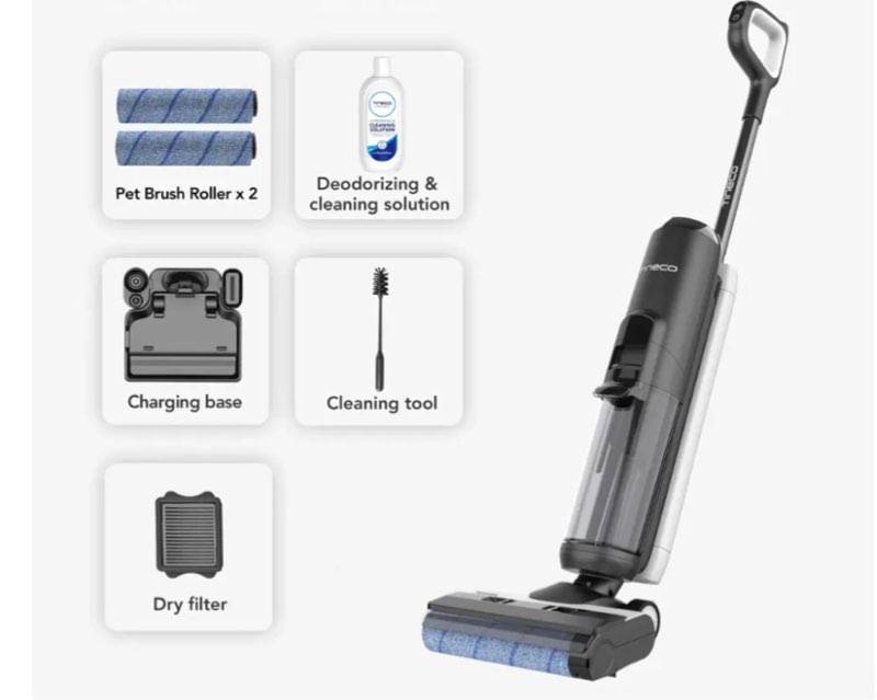 Tineco - Floor Washer Pet Cordless Mop & Vacuum Cleaner - 5 Series - Black(( incomplete))