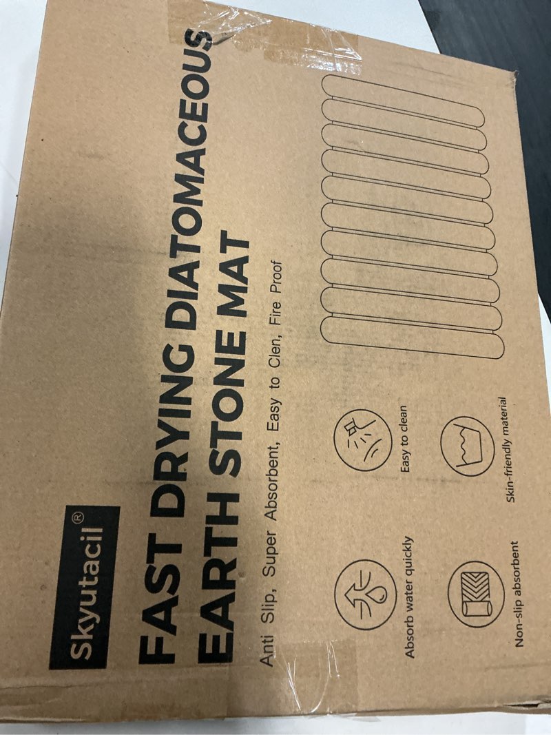 Condition photo showing New/Like New for Large White Stone Dish Drying Mats for Kitchen Counter, Quick Dry Collapsible Eco-Friendly Super Abs