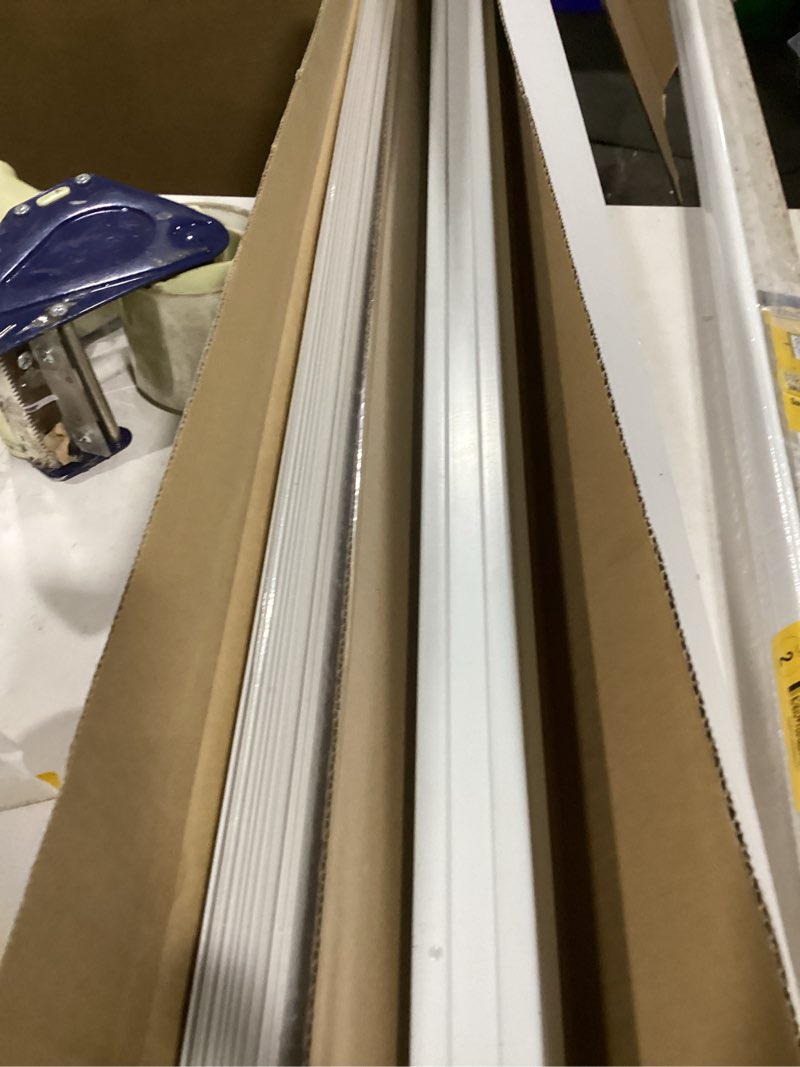 Condition photo showing Good Condition for project source light filtering vertical 3.5-in slat width 78-in x 84-in cordless white vinyl light filtering vertical blinds