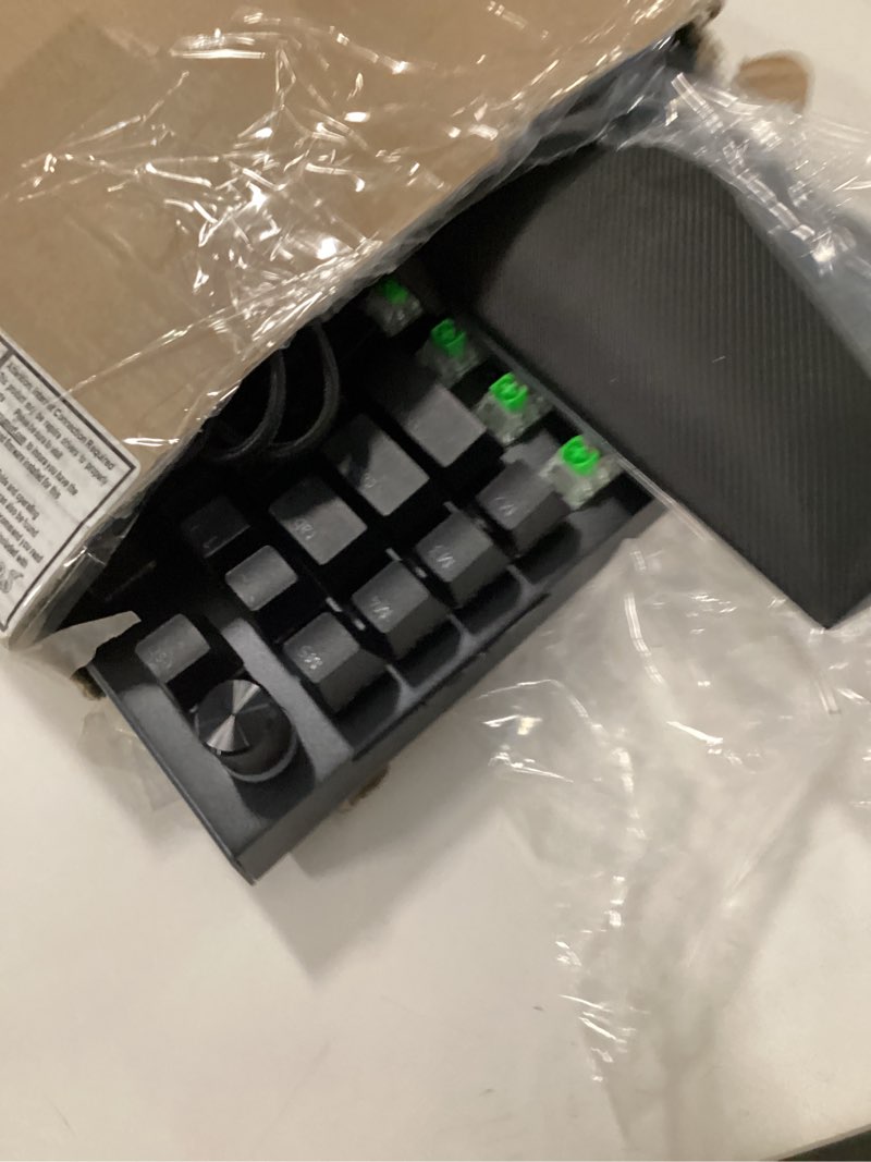 Condition photo showing As Is for Razer BlackWidow V4 Pro Wired Mechanical Gaming Keyboard: Green Switches Tactile & Clicky - Doubleshot ABS Keycaps - Command Dial - Chroma RGB - Magnetic Wrist Rest - Snap Tap BlackWidow V4 Pro Green Switches - Tactile & Clicky