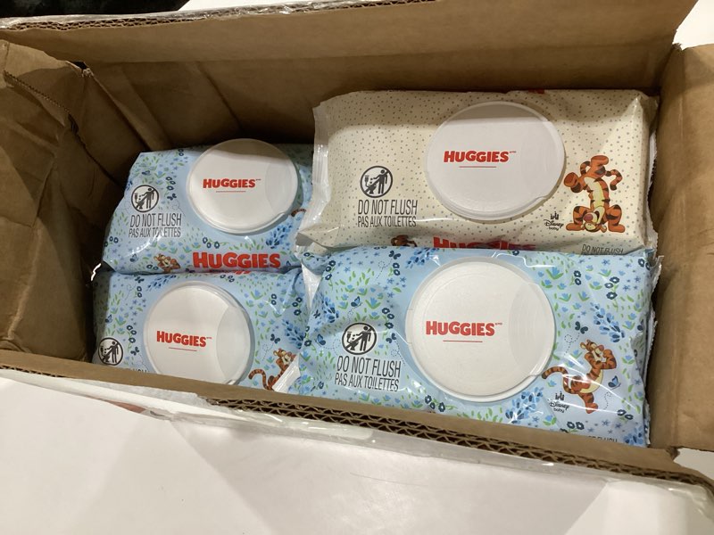 Condition photo showing New/Like New for Huggies Natural Care Cucumber, Aloe and Vitamin E Baby Wipes, Hypoallergenic, Scented, 10 Flip-Top Packs (560 Wipes Total), Packaging May Vary 56 Count (Pack of 10)