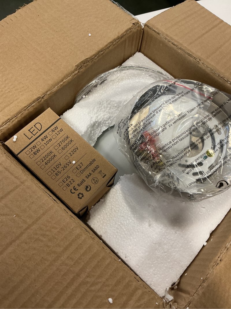 Condition photo showing Good Condition for KoKo&Yukina 8 Inch Globe Pendant Light Nickel Globe Pendant Lights Kitchen Island Mid Century Light Fixture with Milky White Glass Shade Adjustable Lights for Dining Room Opal & Nickel 8" , 1PK
